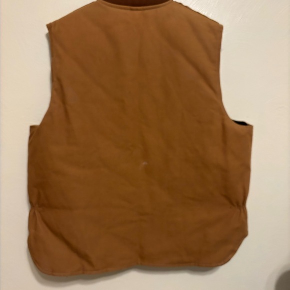 Carhartt Brown Duck Canvas Insulated Work Vest Full Zip L - Picture 7 of 8